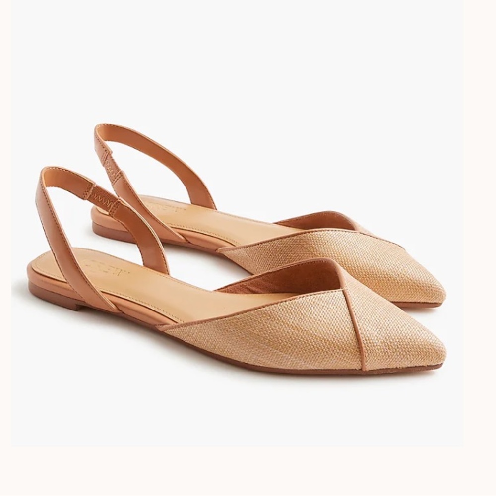 J Crew Factory Woven slingback flats